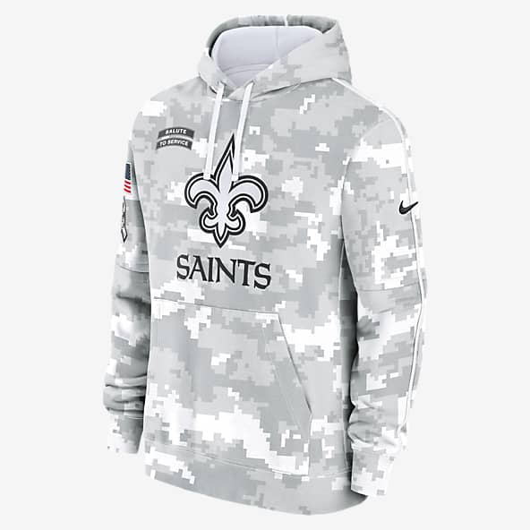 Mens White New Orleans Saints Hoodies Pullovers. Nike